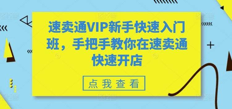 速卖通VIP新手快速入门班，手把手教你在速卖通快速开店
